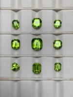 15.50 Carat Peridot Gemstone: Trillion, Emerald, Cushion Cut - Image 6