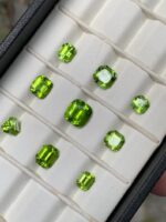 15.50 Carat Peridot Gemstone: Trillion, Emerald, Cushion Cut - Image 7