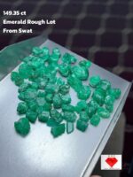 A 149.35-Carat Swat Emerald Rough Lot