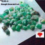 78.56ct Swat Rough Emerald Lot: Small Crystals, Big Color (4x9x7mm Avg)