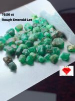 78.56ct Swat Rough Emerald Lot: Small Crystals, Big Color (4x9x7mm Avg)