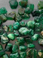 78.56ct Swat Rough Emerald Lot: Small Crystals, Big Color (4x9x7mm Avg) - Image 7