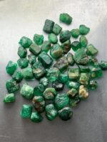 78.56ct Swat Rough Emerald Lot: Small Crystals, Big Color (4x9x7mm Avg) - Image 8