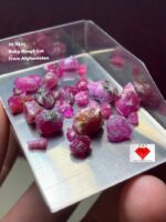 Strength in Color: 39.70ct Afghan Ruby Rough Lot with Exceptional Volume