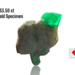 Majestic and Untamed: 33.50ct Emerald Specimen of Natural Splendor