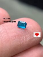 Discover the Elegance of Blue Hauyne: A 0.22 ct Emerald-Cut Gemstone Masterpiece