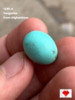 Charming 12.85ct Afghan Turquoise Cabochon – A Gem of Natural Splendor