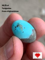 Afghan Turquoise Cabochon: 20.75 Carat Natural Gemstone