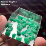 42.80 ct Emerald Rough Lot Swat – Naturally Formed Crystals with Vibrant Green