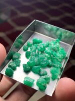 42.80 ct Emerald Rough Lot Swat – Naturally Formed Crystals with Vibrant Green - Image 3