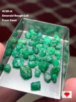41.50 ct Emerald Rough Lot Swat – Compact Natural Crystals with Rich Tone