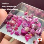 Ruby Riches: 56.50ct Afghan Ruby Rough Lot with Superior Weight & Volume