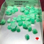 37.70ct Swat Emerald Rough Lot: Fine Green Crystals with Natural Elegance