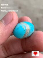 18.50ct Afghan Turquoise Cabochon: Sky-Blue Gemstone