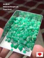 Compact Power: 64.05 ct Emerald Rough Lot from Swat Valley
