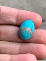 18.50ct Afghan Turquoise Cabochon: Sky-Blue Gemstone - Image 6