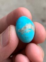 18.50ct Afghan Turquoise Cabochon: Sky-Blue Gemstone - Image 10