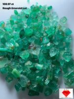 108.97ct Emerald Rough Lot from Panjshir – Natural Green Treasures (9x5x4 mm)
