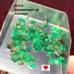 Swat Emerald Rough Lot – 25.71ct Natural Green Gems | 6.33 x 6.43 x 4.10 mm Highlight