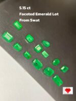 5.15ct Faceted Emerald Lot from Swat – Fine Green Gemstones with Natural Charm