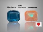 Discover the Elegance of 0.22 ct Blue Hauyne: A Rare Emerald-Cut Gemstone