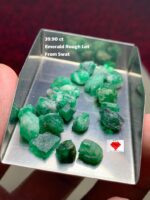 Nature’s Precision: 39.90 ct Swat Emerald Rough (11.32 × 7.77 × 3.90 mm)