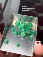 Unearthing Nature’s Treasure: A 35.68 ct Rough Emerald Lot from Swat