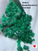 76.00ct Swat Emerald Rough Lot (10x8x7mm): Natural Green Crystals from Pakistan’s Emerald Belt