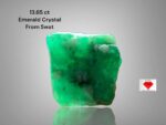 13.65 ct Natural Swat Emerald Crystal – A 14.26 × 13.89 × 8.88 mm Gem