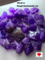 136.46ct Hackmanite Rough Lot – Natural UV-Reactive (17x13x9mm)