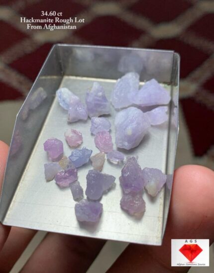 34.60 ct Afghan Hackmanite Rough Lot – Dense Natural Crystal with Strong Collector Appeal