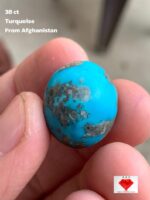 38ct Afghan Turquoise Cabochon: A Majestic Stone with Sculptural Presence