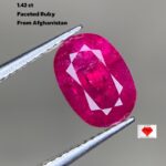 1.42ct Natural Faceted Afghan Ruby – A Rare Gemstone Full of Fire and Character