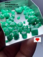 54.70ct Swat Emerald Rough Lot (10x7x8mm): Natural Green Crystals for Cutting or Collection
