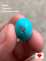 Timeless Charm: 11.85 Ct Afghan Turquoise Cabochon