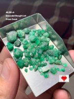 Swat Valley Emerald Rough Lot (46.30 Carats)