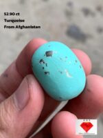 Discover the Beauty of Afghan Turquoise: A 52.90 ct Cabochon Gem