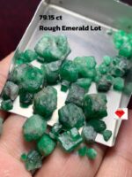 79.15ct Swat Emerald Rough Lot – Untouched Natural Crystals in 14x10x7mm Sizes