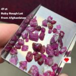 Compact Power: 47.00ct Afghan Ruby Rough Lot with Strong Color Shape Balance