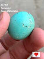 32.74ct Afghan Turquoise Cabochon: Bold Size Meets Refined Elegance