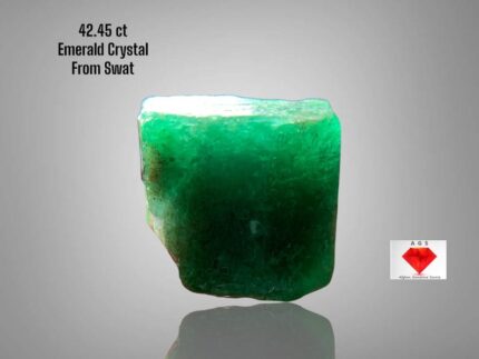42.45ct Swat Emerald Crystal – Rare Large with Rich Natural Green