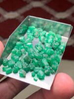 56.50 ct Emerald Rough Lot Swat – Natural Crystals with Solid Form - Image 6