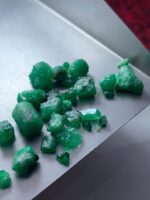 50.45ct Swat Emerald Rough Lot – Deep Green Crystals in 10x8x8 mm Size - Image 5