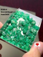 57.00ct Swat Emerald Rough Lot – Untreated Natural Beauty from Pakistan