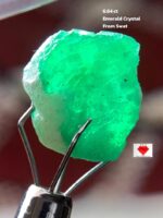 6.64ct Swat Emerald Crystal: Natural Hexagonal Gemstone