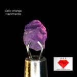 Rare 0.540 ct Hackmanite with Strong Tenebrescent Color Change and Fluorescent from Afghanistan