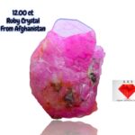 12.00ct Afghan Ruby Crystal – Exceptional Size & Natural Red Beauty (14.37 x 10.22 x 9.00mm)