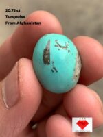 Exquisite 20.75 ct Afghan Turquoise Cabochon – 21.17 × 16.85 × 9.60 mm