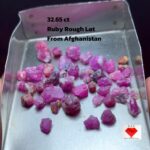 32.65ct Afghan Ruby Rough Lot – Premium Natural Crystals (Avg. Size: 10.38×6.23×5.47 mm)