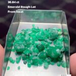 36.84ct Emerald Rough Lot from Swat Valley – A Collector’s Gemstone Treasure